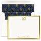 Metallic Border Monogram with Name Flat Note Cards - Raised Ink Image 2 of 5